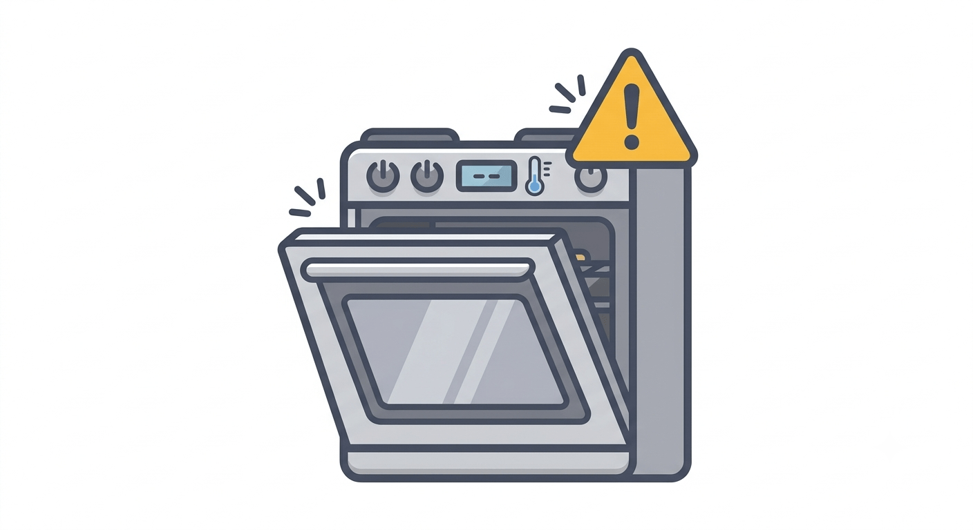 Oven door not closing properly