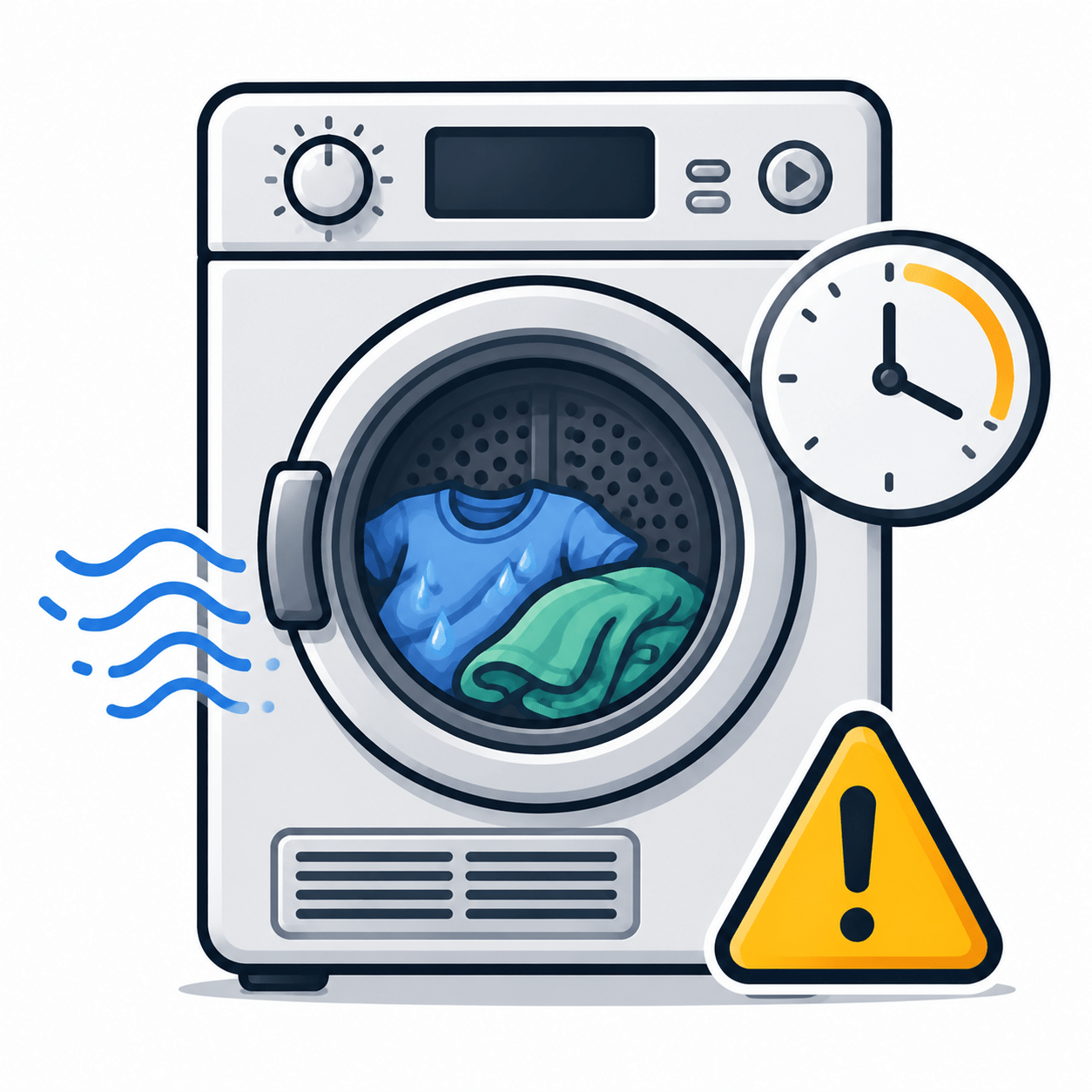 Clothes taking too long to dry
